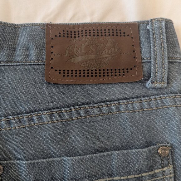 VTG Y2K Old Skool Metallic Whisker Jeans Size 32X31 - Picture 9 of 9